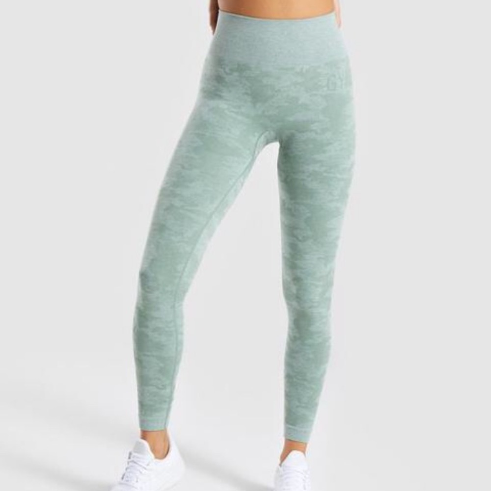 Gymshark camo leggings in green